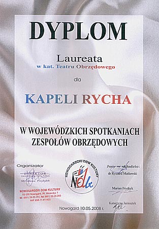 dyplom dla laureata oczepiny wypali�y