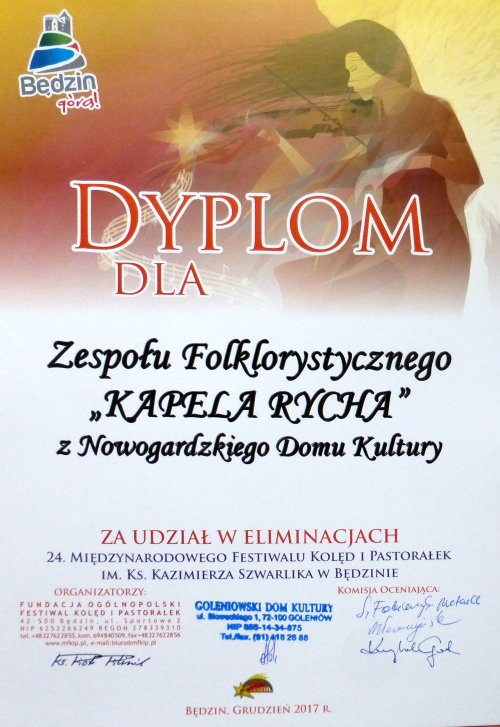 dyplom uczestnictwa