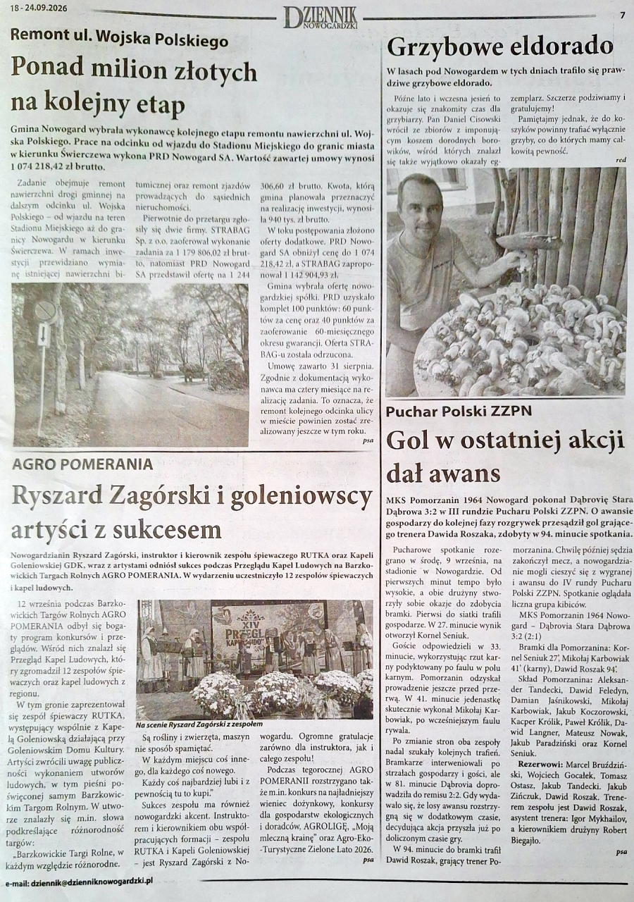 Ryszard Zagórski z sukcesem